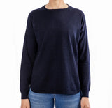 Navy Cotton Cashmere Swing Knit with Eloise Patch