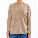 Biscuit Crew Neck Swing Knit with K & M Patches