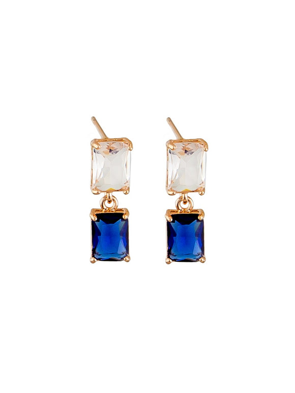 Blue Crystal Clara Earrings