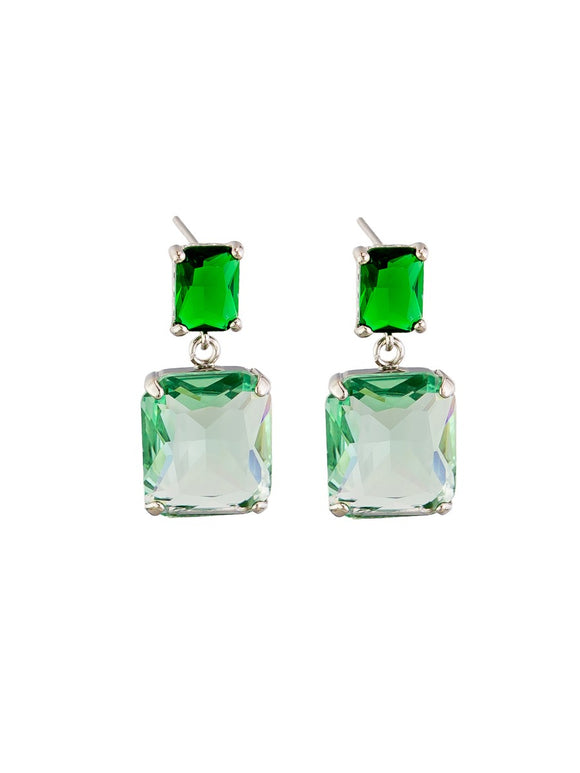 Priscilla Emerald Crystal Earrings