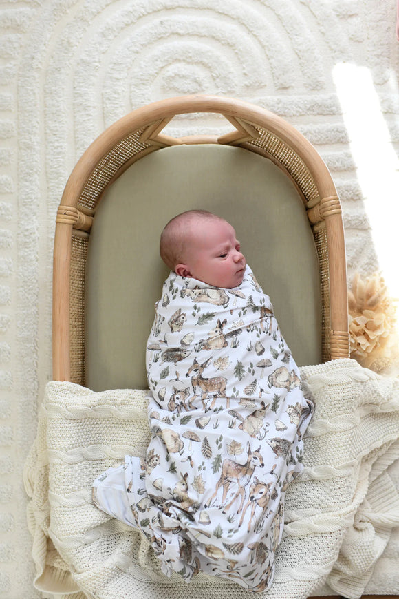 Forest Bamboo Jersey Swaddle Wrap