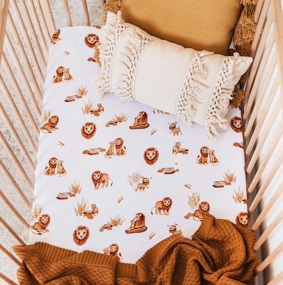 Fitted Cot Sheet Lion