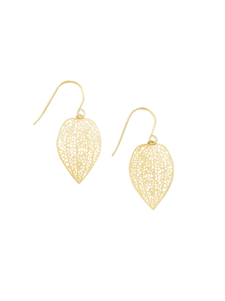 Gold Mini Leaf Earring