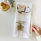 Christmas Mugs Cotton Flour Sack Tea Towel