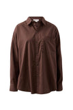 Peta Oversized Shirt Chocolate