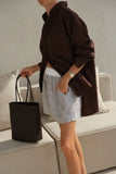 Peta Oversized Shirt Chocolate