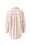 Peta Oversized Shirt Variegated Red Stripe