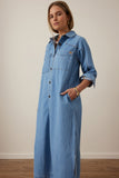 Rae Long Sleeve Midi Dress New Vintage Blue