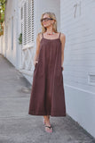 Remy Strappy Midi Dress Chocolate