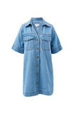 Bonnie Relaxed Shirt Dress Vintage Blue