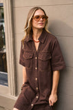 Bonnie Relaxed Shirt Dress Chocolate