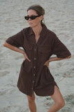 Bonnie Relaxed Shirt Dress Chocolate