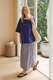 Luna Oversized Tee Prussian Blue Ceres Script