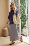 Clara Column Skirt Stone Mini Stripe