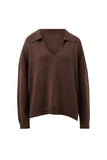 Eliza Collared Knit Brunette Brwon