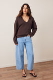 Eliza Collared Knit Brunette Brwon