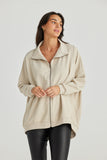 Serena Zip Sweat Natural