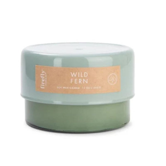 Botany 13oz Basil Green Glass w/lid Wild Fern