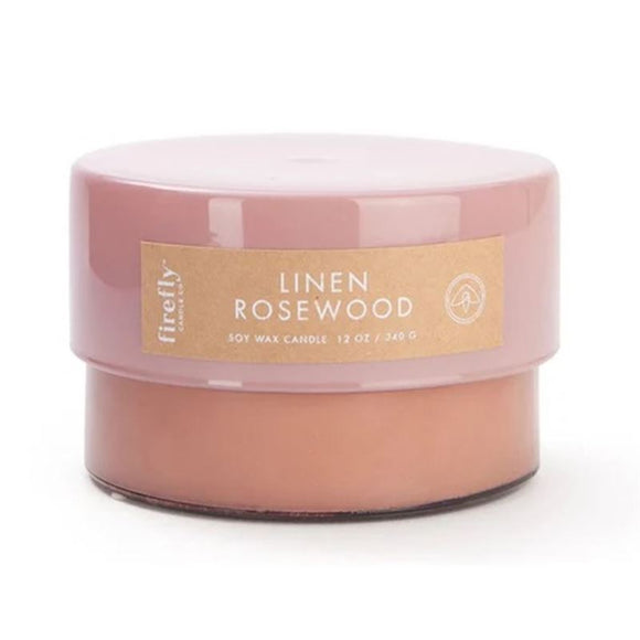 Botany 13oz Mauve Dusted Pink Glass w/Lid Linen Rosewood