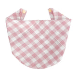 Muslin Bib Gingham Pink Clay