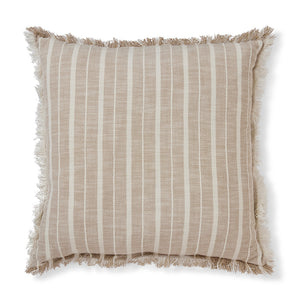 Swansea Oatmeal Woven Stripe Cushion 50cm
