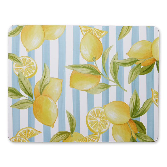 Lemon Stripe Rectangle Placemat Set of 4
