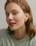 Ashy Hoop Earrings Gold