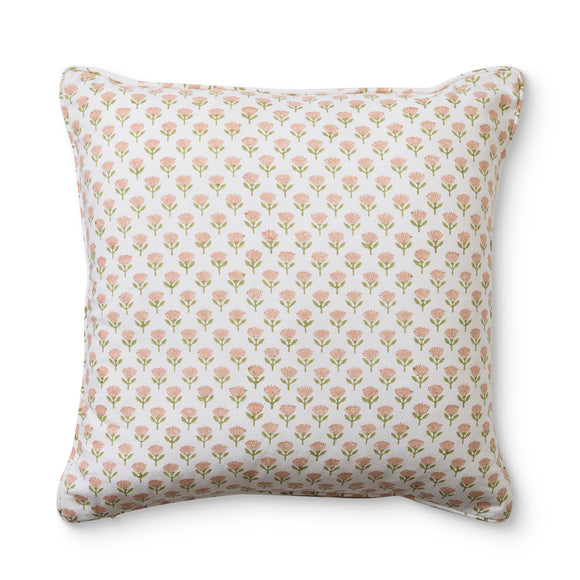Suri Buti Pink/Green Block Print Cushion