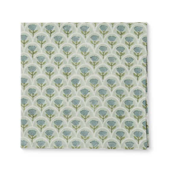 Suri Scallop Buti Block Print Napkin Set 4