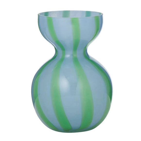 Bobbi Glass Vase 13x18cm Sky/ Emerald