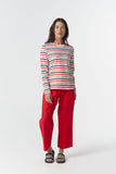 Original Multi Stripe Long Sleeve Poinsettia Multi