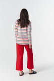 Original Multi Stripe Long Sleeve Poinsettia Multi