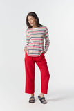 Original Multi Stripe Long Sleeve Poinsettia Multi