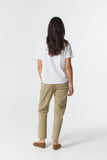 Everyday Cotton Roll Cuff Tee - White