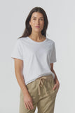 Everyday Cotton Roll Cuff Tee - White