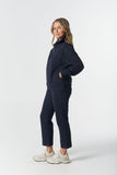 Rugged 1/2 Zip Cotton Sweater Dark Navy
