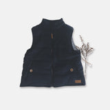 Boys Cooper Puffer Vest Navy Corduroy
