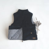 Boys Cooper Puffer Vest Navy Corduroy