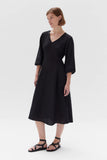Colette Dress Black Linen