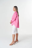 Bloom Oversized Basic Cotton Shirt - Pink Cosmos
