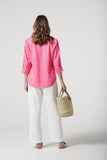 3/4 Sleeve Frill Shirt Pink Cosmos