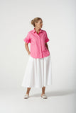 Ruffle Sleeve Shirt Pink Cosmos