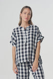 Honey Linen Blouse - Dark Navy