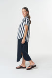Dune Ruffle Sleeve Shirt - Hamilton Stripe