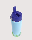 Dusty Blue Swirl Water Bottle 500ml