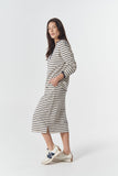 Sunday Rugby Cotton Skirt Birch/Dark Navy