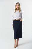 5 Pocket Maxi Skirt Dark Navy