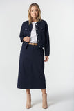 5 Pocket Maxi Skirt Dark Navy