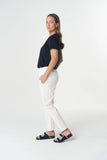 Vine Cropped Jogger White