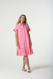Ruffle Midi Dress Pink Cosmos
